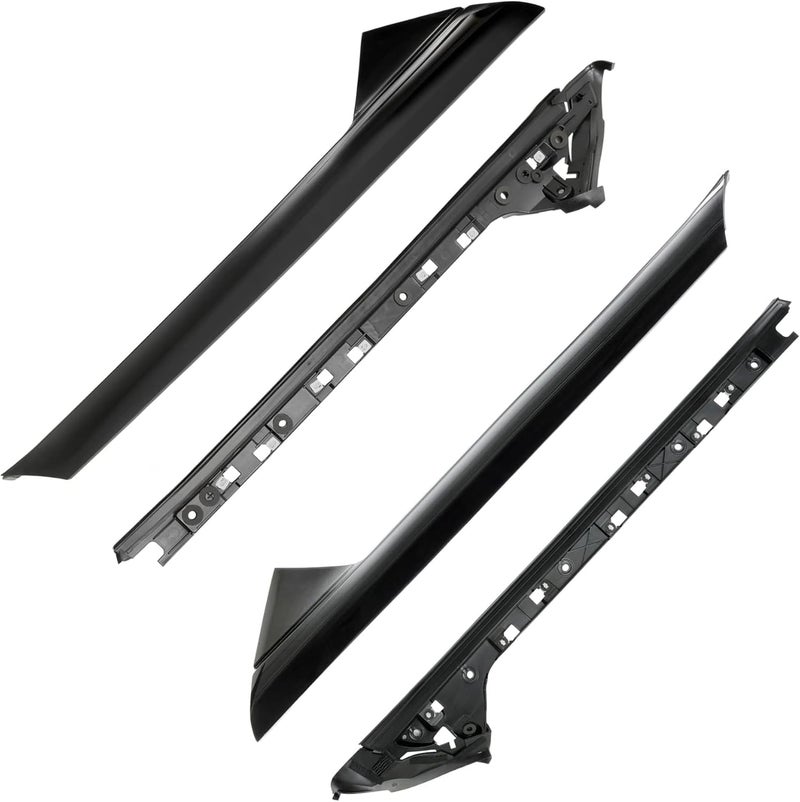 USTAR 926-451 926-450 Windshield A Pillar Trim Molding Fit for Ford Explorer 2011-2019 BB5Z7803136AA BB5Z7803136AB Black Left and Right Pair Kit - Image 1